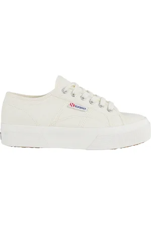 Superga Sko, Dame, , 38 EU, Bomuld, Marineblå Platform Sneakers