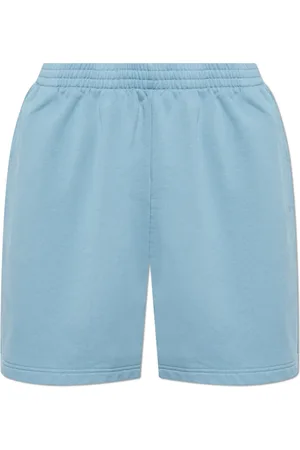 Balenciaga Shorts, Herre, Blå, L, Bomuld, Shorts med broderet logo