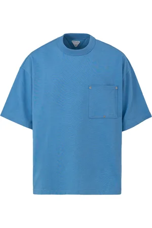 Bottega Veneta Top, Herre, Blå, S, Bomuld, Oversize Bomuld Jersey T-shirt