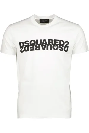 Dsquared2 Top, Herre, Hvid, S, Bomuld, Hvid T-shirt med Print