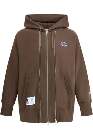 UNDERCOVER Sweathshirts & Hoodies, Herre, Brun, S, Bomuld, Dobbelt lynlås bomuld hættetrøje