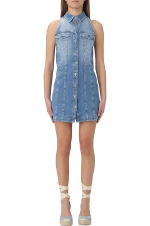 Dondup Kjole, Dame, Blå, M, Denim, Denim kjole til en trendy look