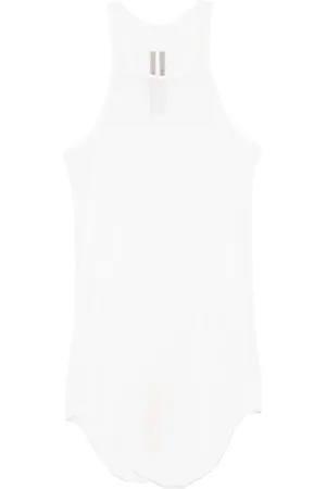 Rick Owens Top, Dame, Hvid, S, Bomuld, Ribstrikket Tanktop