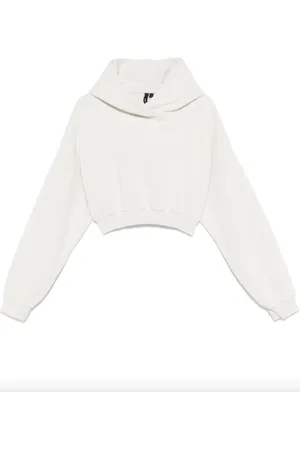 Entire Studios Sweathshirts & Hoodies, Dame, Hvid, XS, Uld, Stilfuld Heavy Hooded Rice Crop