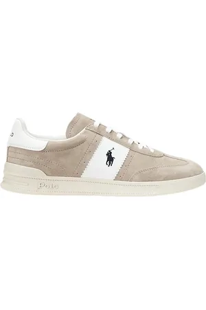 Ralph Lauren Sko, Herre, Hvid, 44 EU, Suede, Heritage Aera Suede Trainers