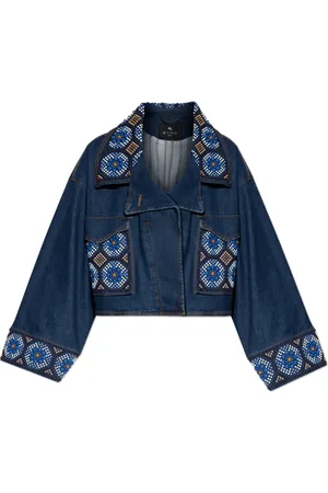 Etro Jakke, Dame, Blå, XS, Denim, Denim jakke