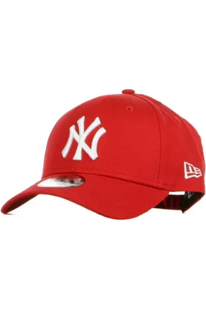 New Era Tilbehør, Herre, Rød, ONE SIZE, Bomuld, NY Yankees Buet Skyggehue Rød/Hvid