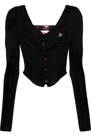Vivienne Westwood Strik, Dame, Sort, M, Sort Korset Cardigan
