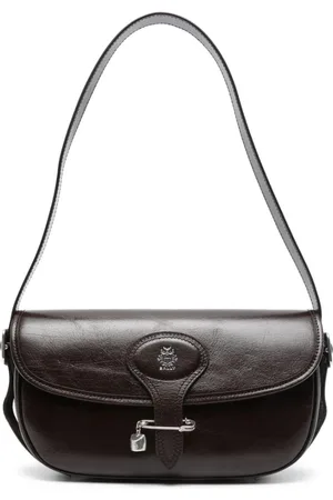Bally Taske, Dame, Brun, ONE SIZE, Uld, Chokoladebrun Foldover Skuldertaske