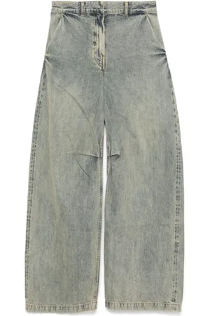 Entire Studios Jeans, Herre, Blå, M, Grå Bølgeoverflade Jeans