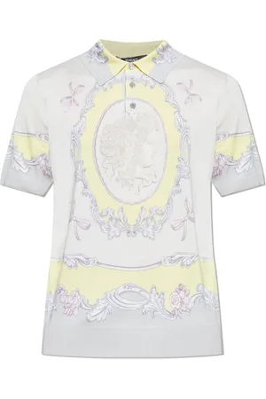 VERSACE Top, Herre, Flerfarvet, S, Polo med Medusa Cameo print