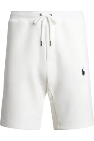 Ralph Lauren Shorts, Herre, Hvid, XS, Bomuld, Shorts i dobbeltstrikket bomuldsblanding