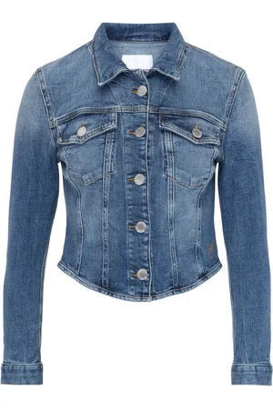 Pinko Jakke, Dame, Blå, M, Denim, Denim jakke med stil 104972