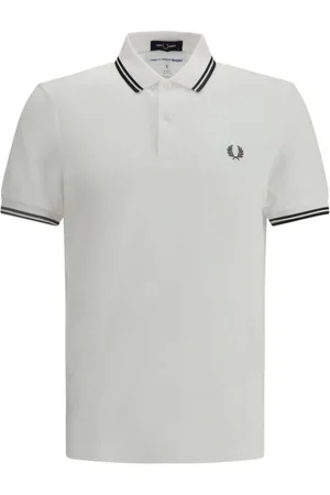 Comme des Garçons Top, Herre, Hvid, M, Bomuld, Logoet Polo Skjorte Fred Perry Samarbejde