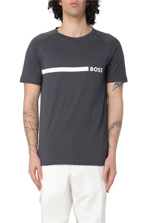 HUGO BOSS Top, Herre, Sort, M, Bomuld, Sort Regular Fit Kortærmet T-shirt
