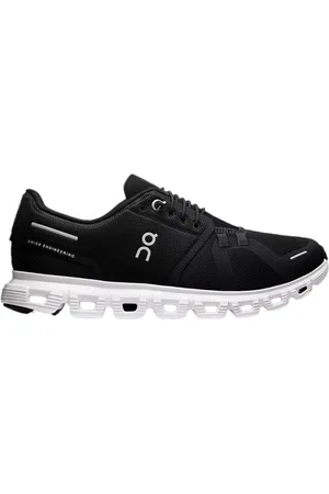 On Running Sport, Dame, Sort, 37 EU, Polyester, Cloud 6 Løbesko Sort Hvid