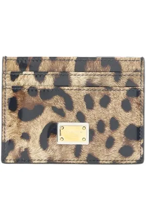 Dolce & Gabbana Tilbehør, Dame, , ONE SIZE, Læder, Leopard Print Kortholder