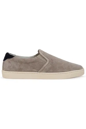 Brunello Cucinelli Sko, Herre, Grå, 44 EU, Uld, Skind Slip-On Klassiske Stil Sko