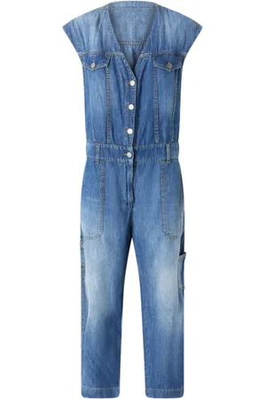 Pinko Jumpsuits & Playsuits, Dame, Blå, 2XS, Blå Knapkjole med Lommer