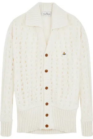 Vivienne Westwood Strik, Dame, , XL, Cremefarvet Blonde Cardigan