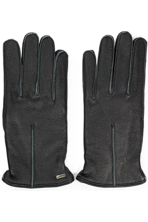 Dolce & Gabbana Tilbehør, Herre, Grå, 8 1/2 IN, Cashmere, Korte Deer Leather Handsker Antracit Cashmere