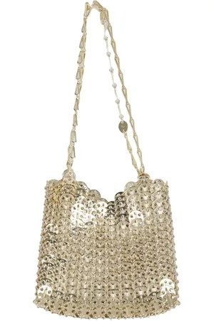 Paco rabanne Taske, Dame, Grå, ONE SIZE, Uld, 1969 Guld Farve Stilfuld Taske