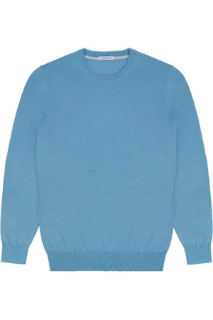 PEOPLE OF SHIBUYA Sweathshirts & Hoodies, Herre, Blå, 2XL, Bomuld, Rundhals sweater