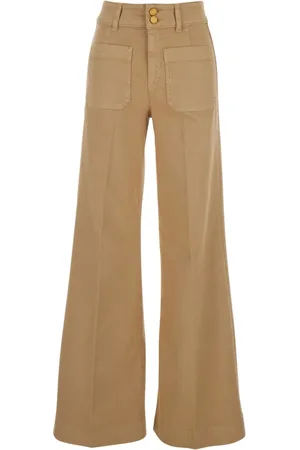 THE SEAFARER Jeans, Dame, Brun, W25, Bomuld, Brun Patch Pocket Jeans til Kvinder