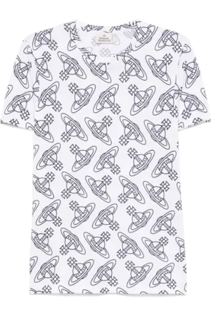 Vivienne Westwood Top, Herre, Hvid, M, Hvid Undershirt med Orb Foring