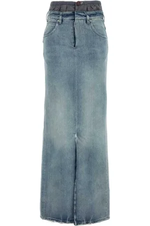 Maison Margiela Nederdel, Dame, Blå, 2XS, Denim, Denim Nederdel til Kvinder
