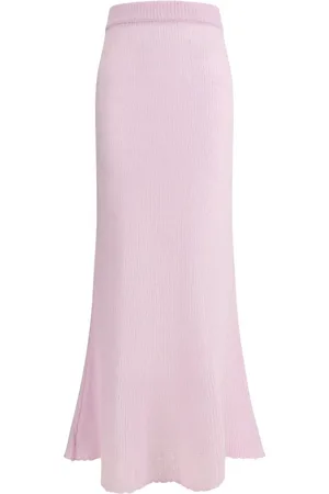 Lisa Yang Nederdel, Dame, Lyserød, XS, Cashmere, Monokrom Strikket Kashmir Nederdel
