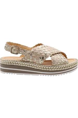 Pon´s quintana Sko, Dame, Gul, 40 EU, Uld, Stilfuld Sandal Stromboli til sommeren