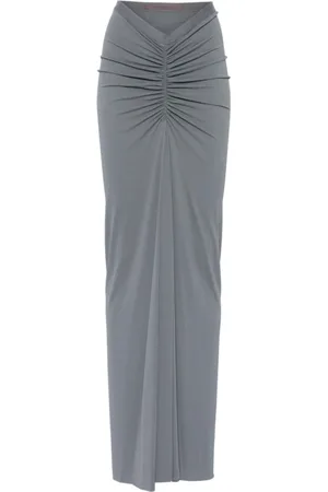 Rick Owens Nederdel, Dame, Blå, S, Steel Poppy Maxi Nederdel
