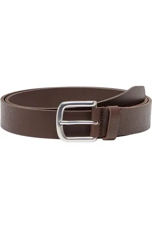 Only & Sons Tilbehør, Herre, Brun, 95 CM, Læder, Slank Læderbælte