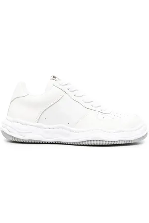 MIHARA YASUHIRO Sko, Herre, Hvid, 39 EU, Læder, Wayne LOW Original Sole Bascket Læder LAV TOP Sneaker Hvid