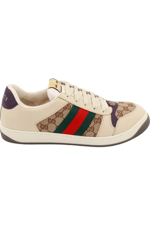 Gucci Sko, Herre, , 43 EU, Læder, Læder- og GG Supreme Fabric-sneakers