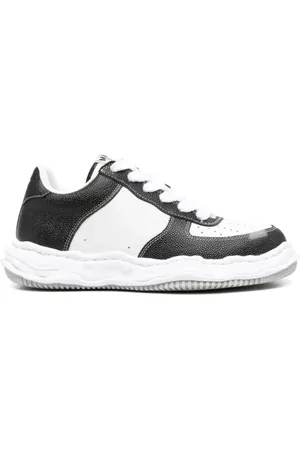 MIHARA YASUHIRO Sko, Dame, Sort, 39 EU, Læder, Wayne LOW Original Sole Basket Læder LAV TOP Sneaker Sort/Hvid