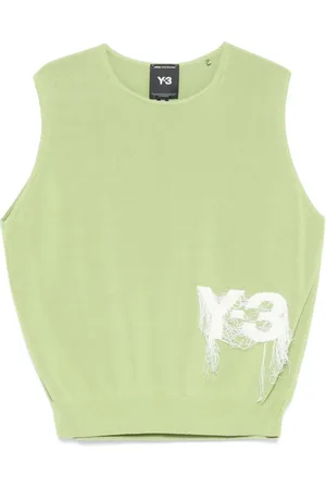 Y-3 Strik, Herre, Grøn, M, Uld, Strikket Vest
