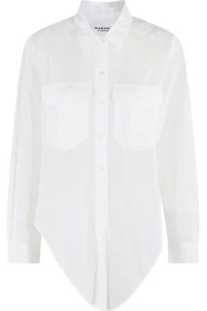 Isabel Marant Bluser & Skjorter, Dame, Hvid, S, Bomuld, Hvid Bomuld Voile Skjorte