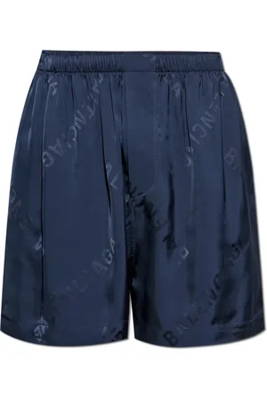 Balenciaga Shorts, Herre, Blå, M, Uld, Monogram shorts