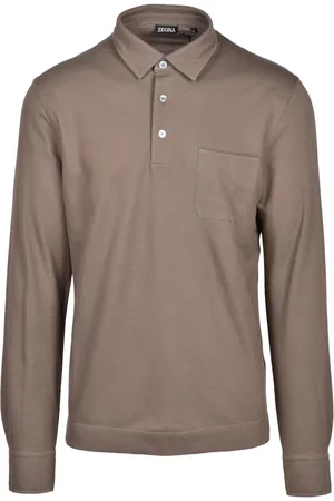 Ermenegildo Zegna Top, Herre, Brun, L, Bomuld, Bomuldspolo - Klassisk Model