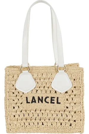 LANCEL Taske, Dame, , ONE SIZE, Læder, Raffia Sommer Taske med Læderhåndtag