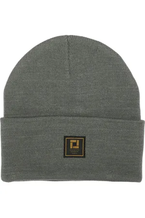 Only & Sons Tilbehør, Herre, Grøn, ONE SIZE, Uld, Flad Strik Logo Beanie