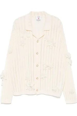 Casablanca Strik, Herre, , M, Bomuld, Elegant Blonder Detalje Bomuld Skjorte