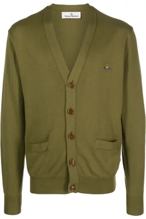 Vivienne Westwood Strik, Herre, Grøn, L, Uld, Sage Herre Cardigan