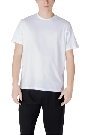 Calvin Klein Top, Herre, Hvid, XL, Bomuld, Klassisk Hvid Bomuldst-shirt