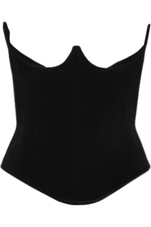 Vivienne Westwood Top, Dame, Sort, S, Bomuld, Struktureret Cupless Korset i Viskose