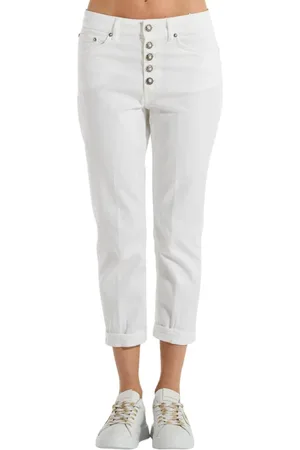 Dondup Jeans, Dame, Hvid, W25, Bomuld, Cropped Jeans
