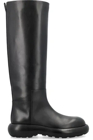 Jil Sander Sko, Dame, Sort, 35 EU, Læder, Sorte Lukkede Støvler Aw23
