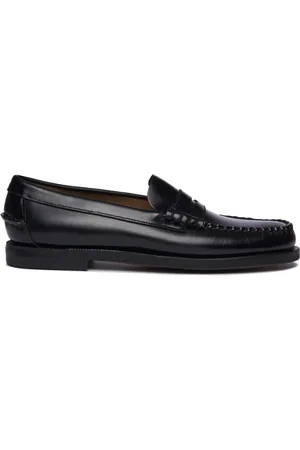 SEBAGO Sko, Dame, Sort, 38 1/2 EU, Læder, Sort Læder Penny Loafer Sko